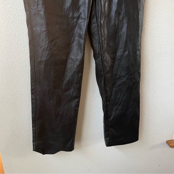 Aritzia Babaton black vegan leather pants size 8 - Picture 3 of 14